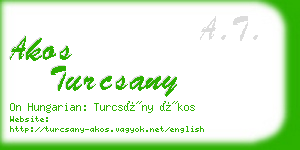 akos turcsany business card